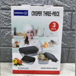 ظرف نگهدارنده استیل KORKMAZ مدل Crisper مجموعه متوسط 3 عددی - تصویر 2