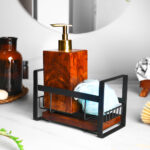 ست جامایع و اسکاچ زارا طرح چوب مدل مستطیل کد23232 - تصویر 3