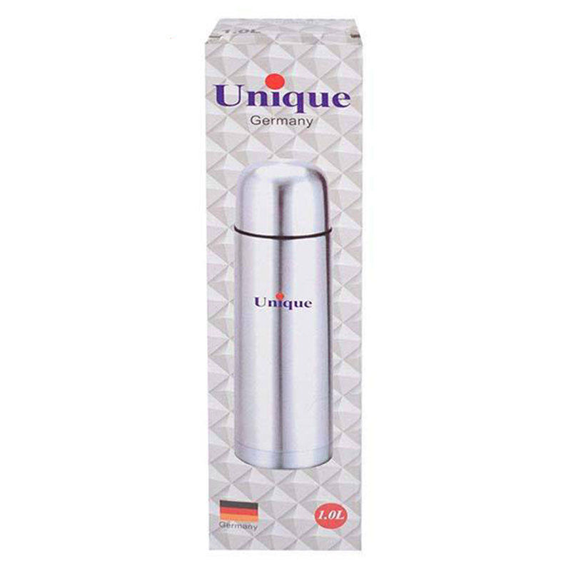 3241254 فلاسک قلمی دوجداره 1 لیتری unique خط دار Orginal - تصویر 1
