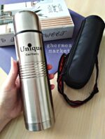 فلاسک قلمی دوجداره 1 لیتری unique خط دار Orginal - تصویر 3